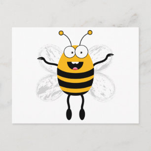 Cartoon Bee Postkarte