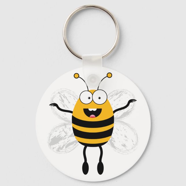 Cartoon Bee Schlüsselanhänger (Vorderseite)