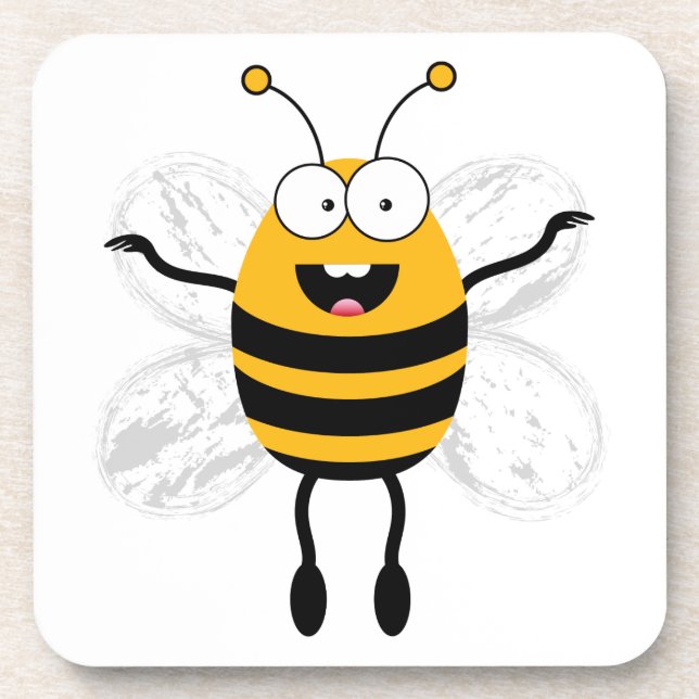 Cartoon Bee Untersetzer (Vorderseite)