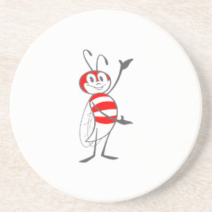Cartoon Bee Vector Untersetzer