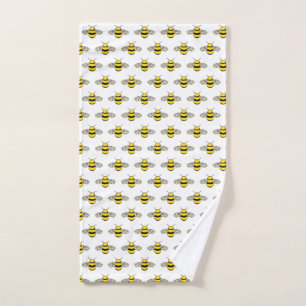 Cartoon Bees Schwarm von Hummeln Muster Handtuch