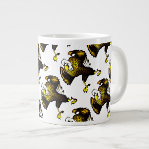 Cartoon bekämpft Adler Jumbo-Tasse