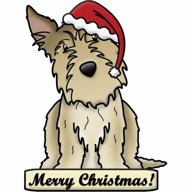 Cartoon Berger Picard Weihnachtsverzierung Fotoskulptur Ornament (Vorne)