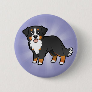 Cartoon Berner Sennenhund Button