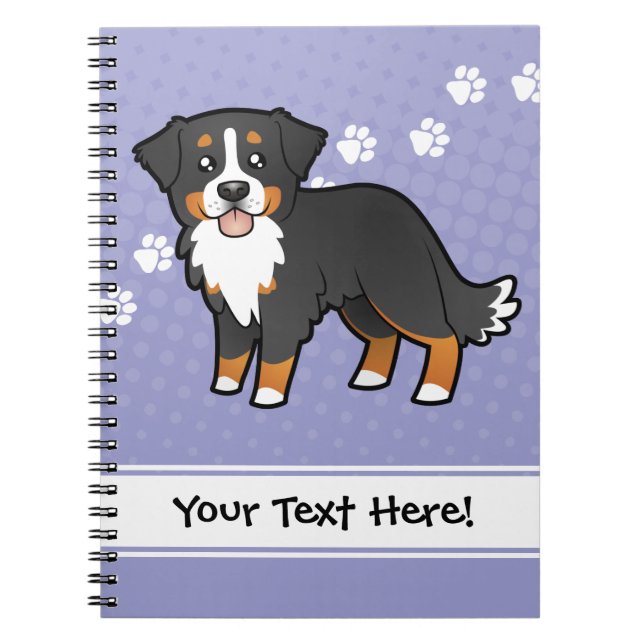 Cartoon Bernese Gebirgshund Notizblock (Vorderseite)