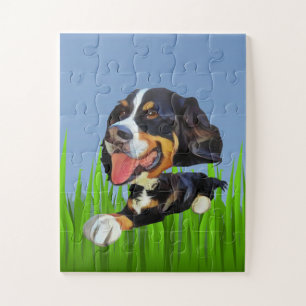 Cartoon Bernese Mountain Dog Puzzle für Kinder