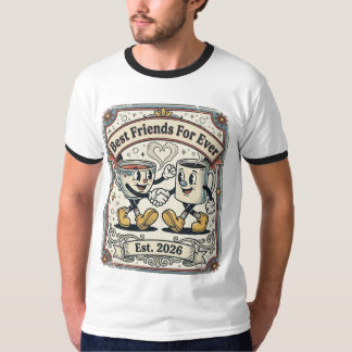 Cartoon-Best-Freunde-für-immer-T-Shirt T-Shirt
