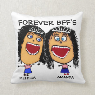 Cartoon Best Friend Beste Freundin Kissen
