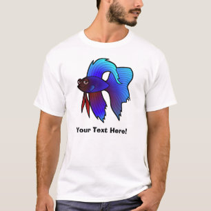 Cartoon Betta Fische/siamesische kämpfende Fische T-Shirt
