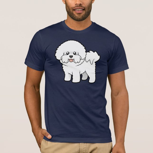 Cartoon Bichon Frise T-Shirt (Vorderseite)