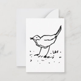 Cartoon Bird Pen Art Drawing Mitteilungskarte