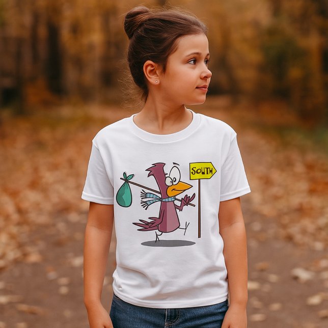 Cartoon Bird Travelling South T-Shirt (Von Creator hochgeladen)