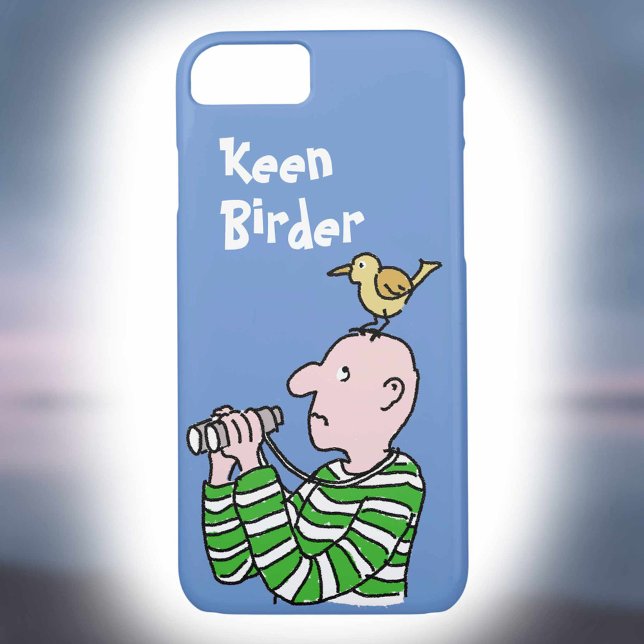 Cartoon Bird Watcher & Bird Case-Mate iPhone Hülle (Von Creator hochgeladen)