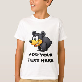 Cartoon Black Bear T-Shirt