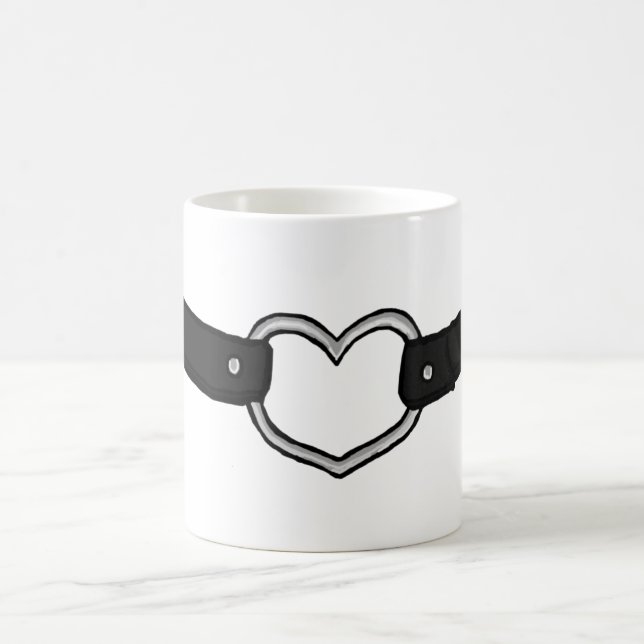 Cartoon Black Choker Necklace Kaffeetasse (Mittel)
