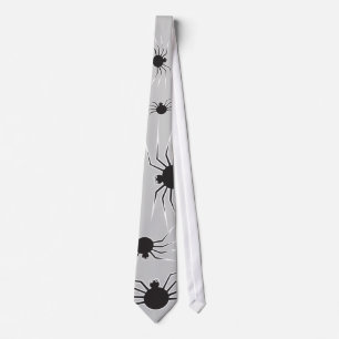 Cartoon Black Spider und Web Fun Halloween-Party Krawatte