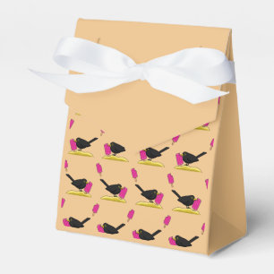Cartoon Blackbird isst ein Eiscrememuster Geschenkschachtel