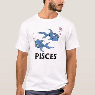 Cartoon Blauer Fisch T-Shirt