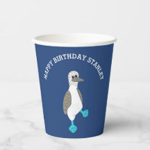 Cartoon Blue Footed Booby Bird Party