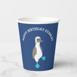 Cartoon Blue Footed Booby Bird Party Pappbecher