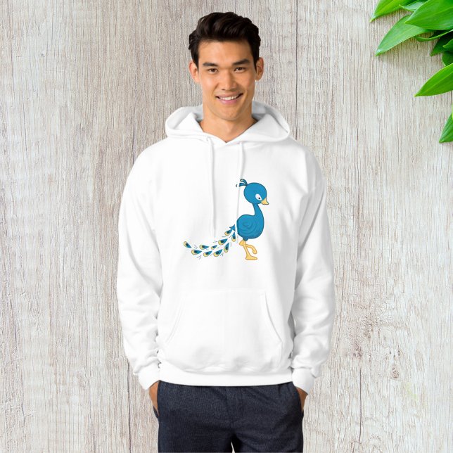 Cartoon Blue Peacock Bird Hoodie (Von Creator hochgeladen)