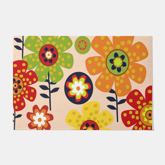 Cartoon Blume Mat, Kinderzimmer Dekoration Fußmatte (Vorderseite)
