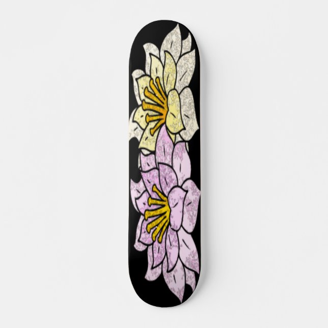 Cartoon-Blume Vector-Design Skateboard (Vorne)