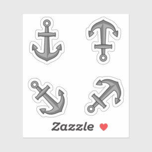 Cartoon Boat Anchor Set Aufkleber