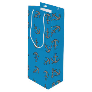 Cartoon Boat Anchor Set Geschenktüte Für Weinflaschen