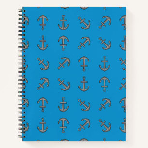 Cartoon Boat Anchor Set Notizbuch