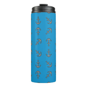 Cartoon Boat Anchor Set Thermosbecher