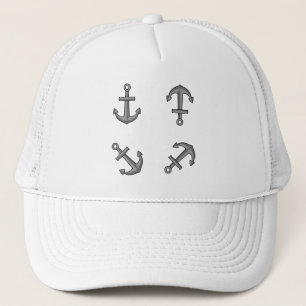 Cartoon Boat Anchor Set Truckerkappe
