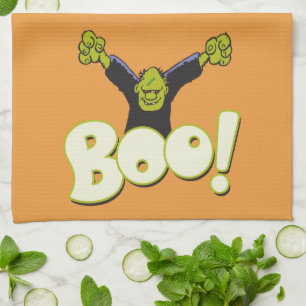 Cartoon BOO - Frankenstein Monster Halloween Geschirrtuch