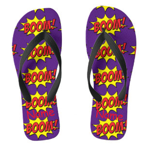Cartoon Boom Thunder_Cove Flip Flops