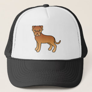 Cartoon Bordeaux-Mastiff-Hund Truckerkappe