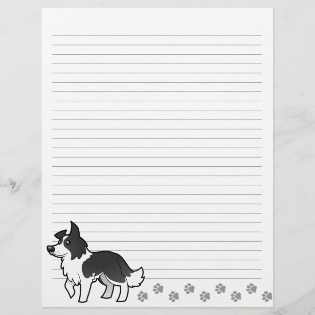 Cartoon Border Collie (Vorderseite)