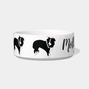 Cartoon Border Collie Molly Collie Napf