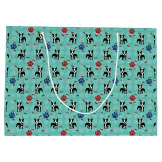 Cartoon Boston Terrier Große Geschenktüte