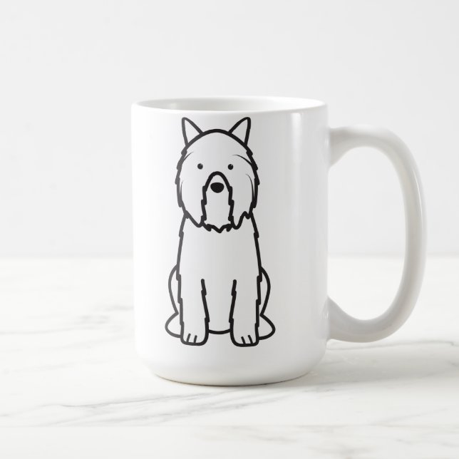 Cartoon Bouvier DES Flandres Hunde Kaffeetasse (Rechts)