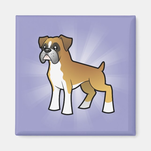 Cartoon Boxer Magnet (Vorne)