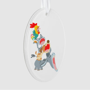 Cartoon-Bremen-Stadtmusiker-Acryl-Verzierung Ornament