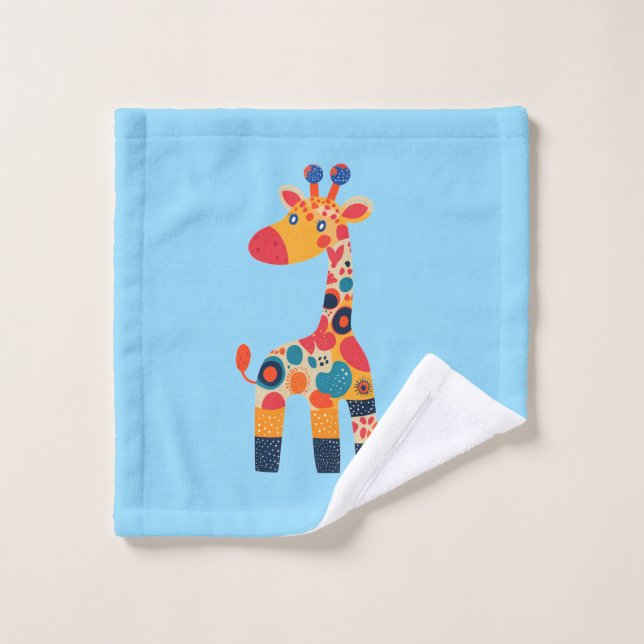 Cartoon "Briwelred Giraffe" Waschlappen (Waschlappen)