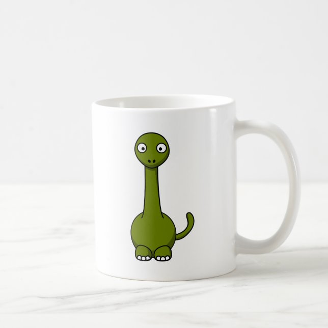 Cartoon Brontosaurus Kaffeetasse (Rechts)