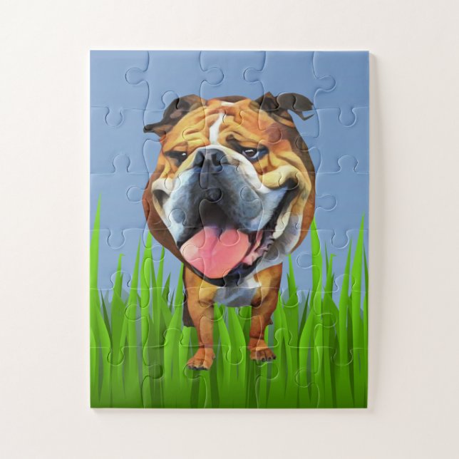 Cartoon Bulldog Puzzles für Kinder (Vertikal)