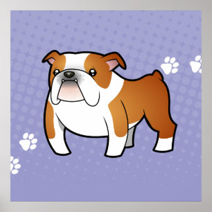Cartoon-Bulldogge Poster