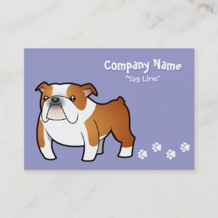 Cartoon-Bulldogge Visitenkarte
