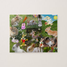 Cartoon Bunny / Baby Rabbit Jigsaw Puzzle für Kind