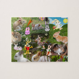 Cartoon Bunny / Baby Rabbit Jigsaw Puzzle für Kind