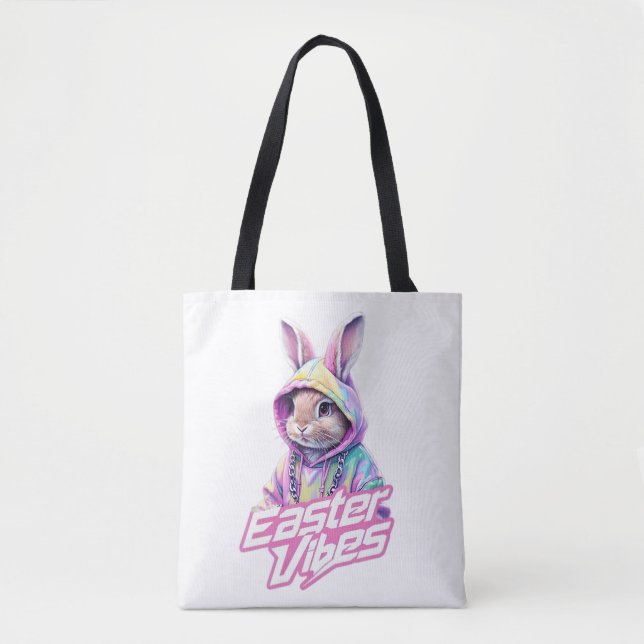Cartoon Bunny Easter Vibes Art Tasche (Vorderseite)