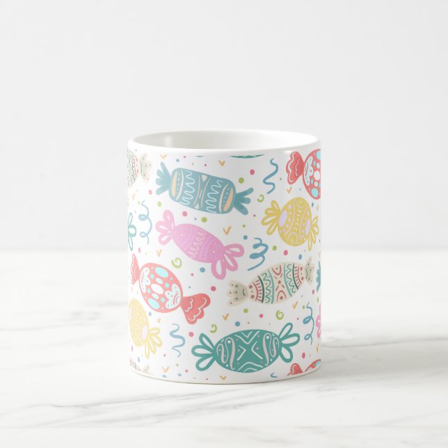 Cartoon bunte festliche Bonbons Kaffeetasse (Mittel)
